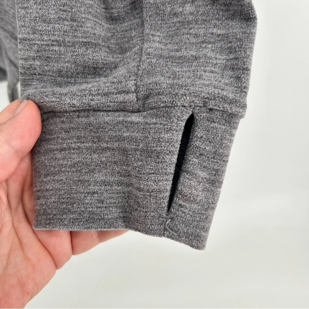 Spyder Active Hoodie Womens XL‎ Gray Fleece Thumbhole Pullover Cozy Cabincore